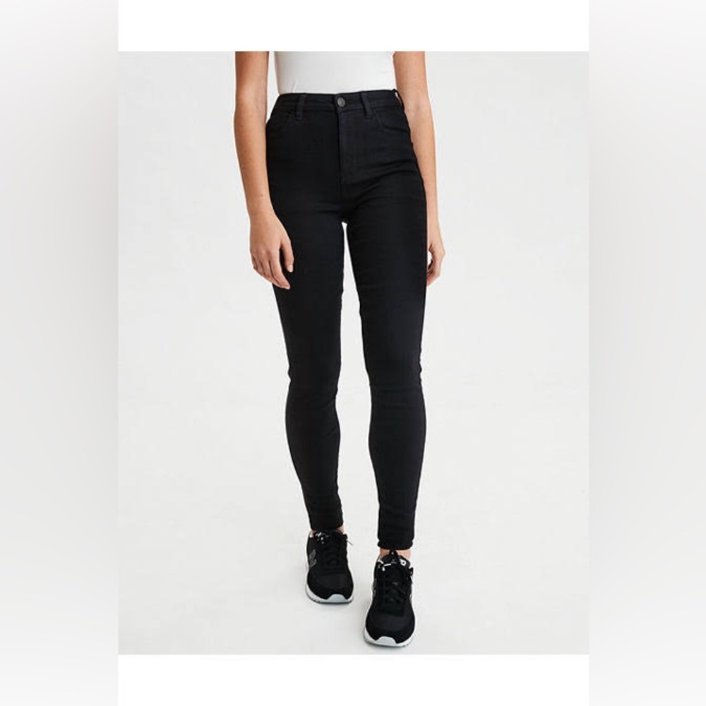 American Eagle next level stretch black jeans 8 Long